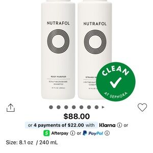 Nutrafol Hair Shampoo Conditioner Set (Sealed Package) brand new